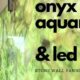 Камень с подсветкой, панно из оникса Аквамарин в интерьере Onyx Aquamarine & LED